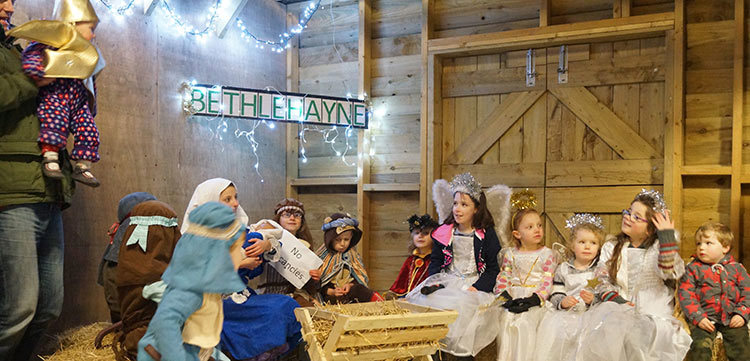 Our Christmas Nativity on the farm